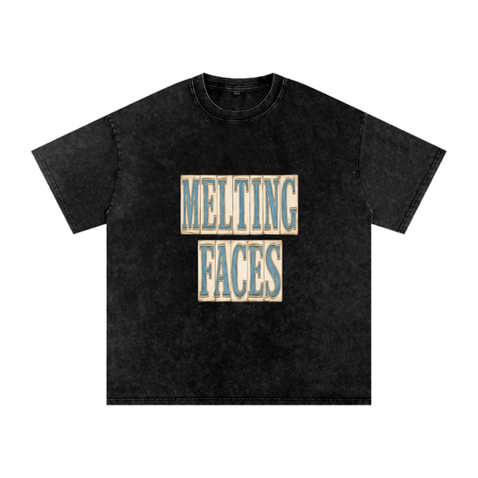 Snow Washed Oversized Cotton T-Shirt