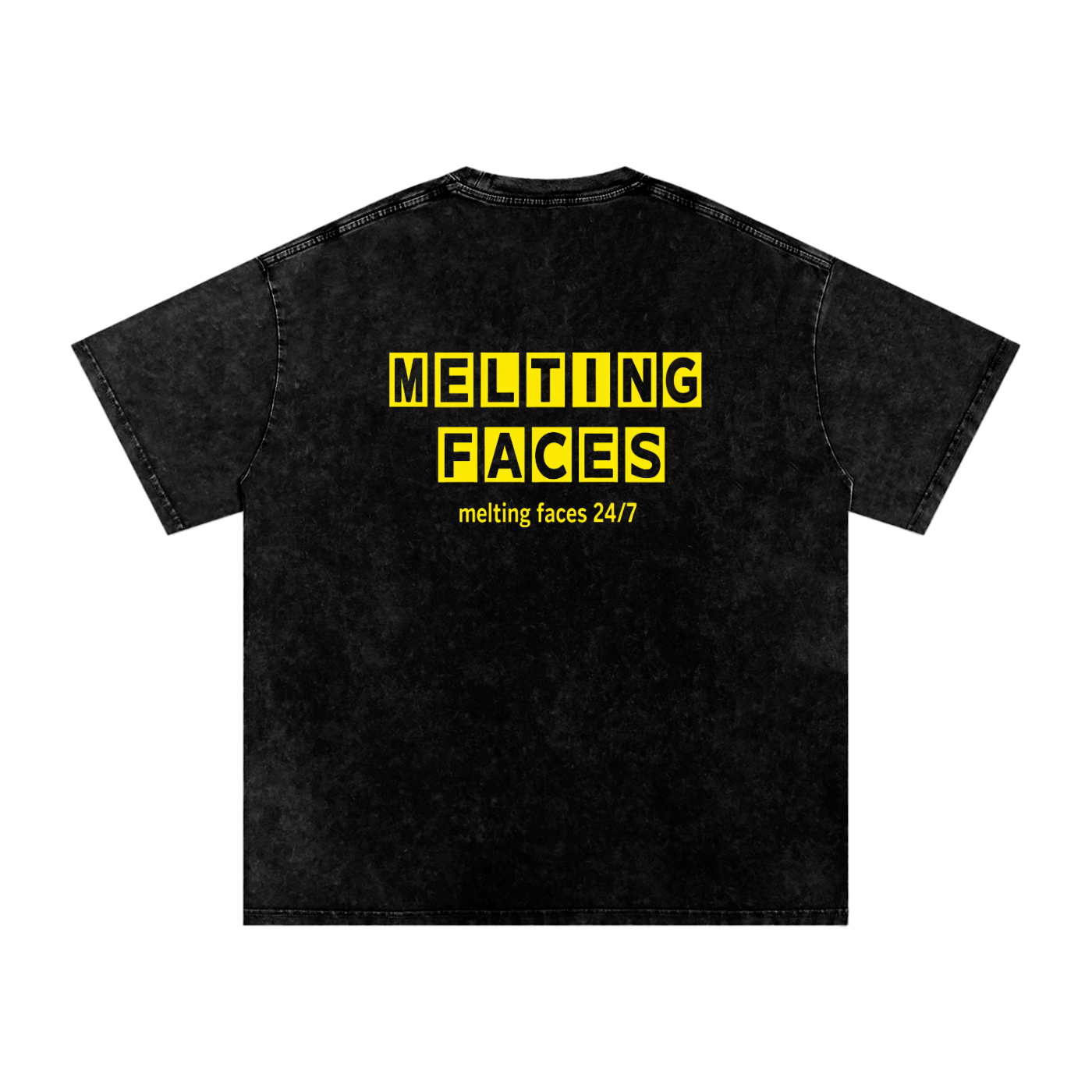 "MELTING WAFFLE HOUSE SNOW WASHED MENS TEE"